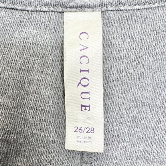 Cacique Sleep Shirt Womens 26/28 Gray Don't Quit Your Day Dream Soft Cotton Poly - Picture 3 of 8